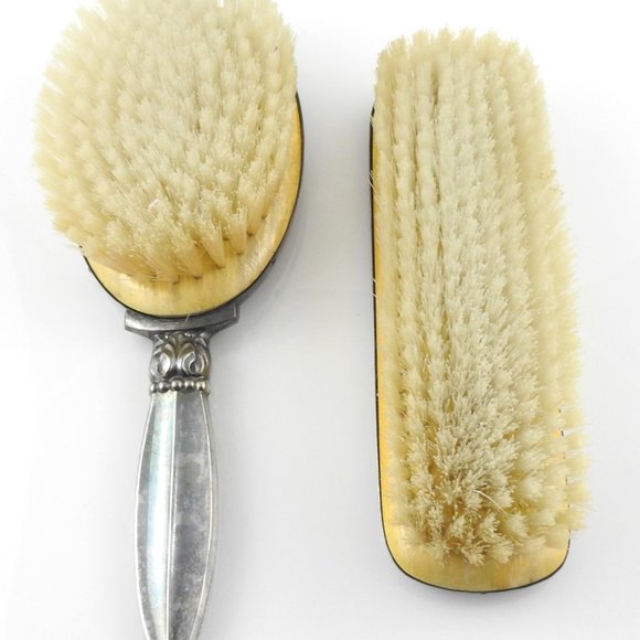 Vintage Hans Jensen Danish Silver Plated Brush Set #8199 - Picture 11 of 12